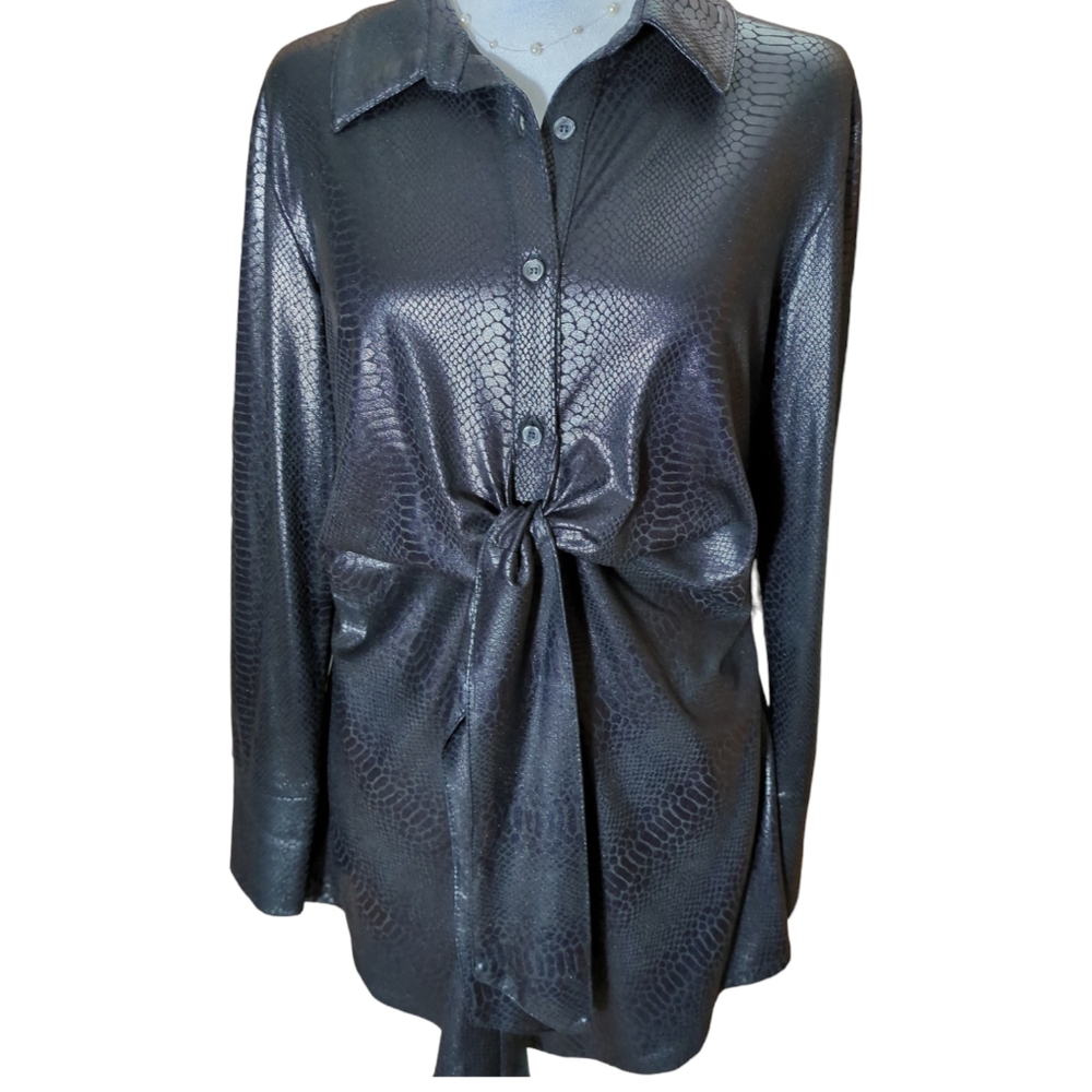 Boho Chic Blouse color black size S - Picture 5 of 7